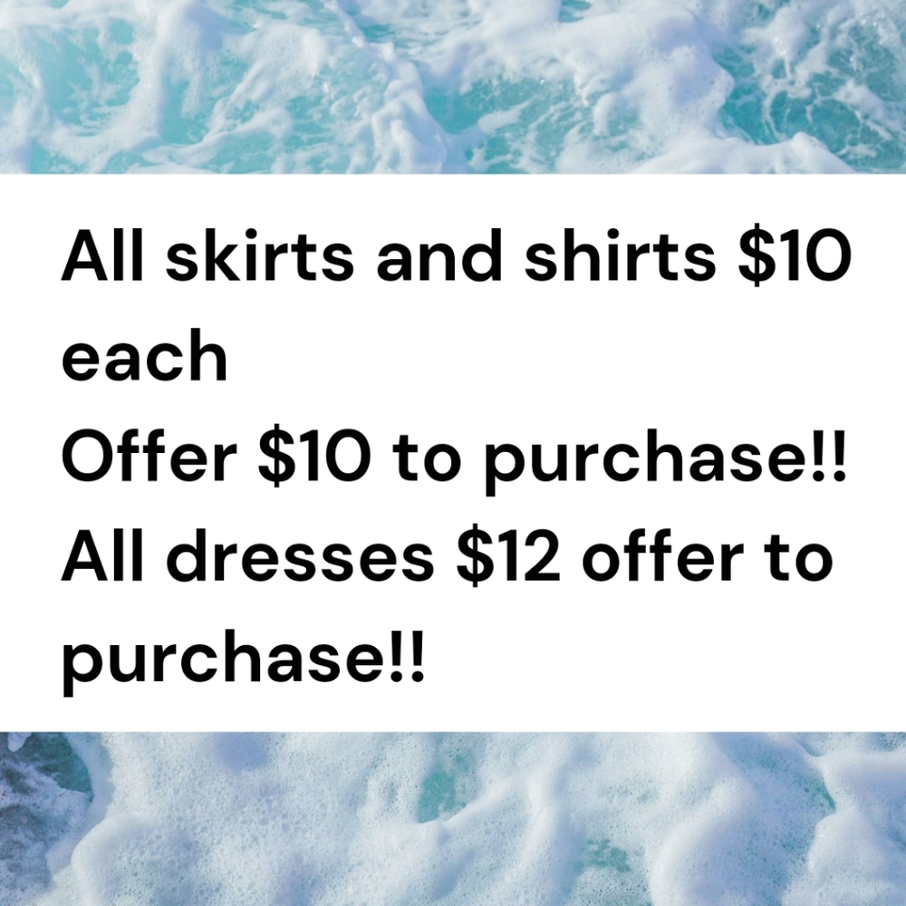 SALE!!! SHIRTS SKIRTS DRESSES